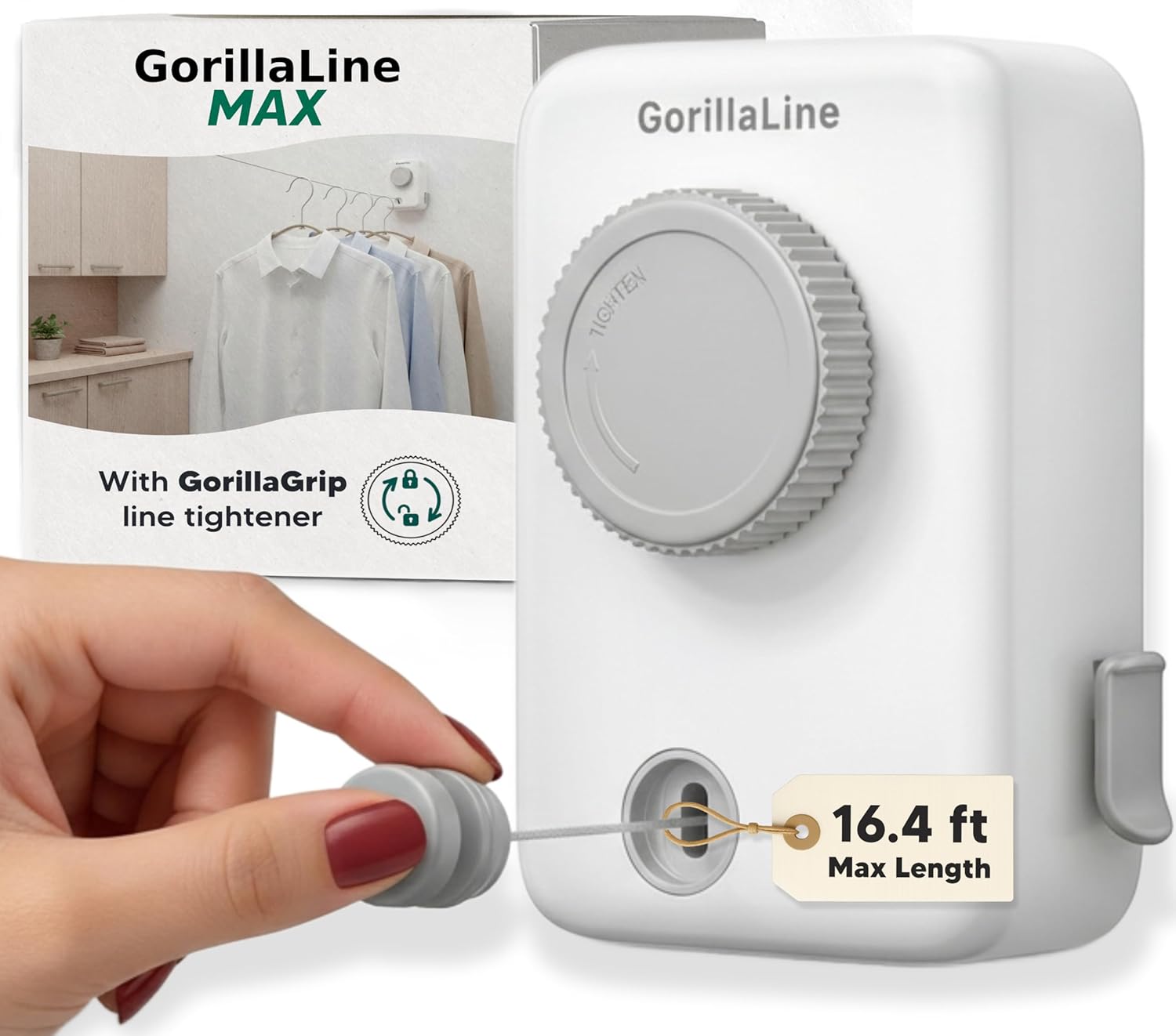 GorillaLine retractable clothesline for energy savings